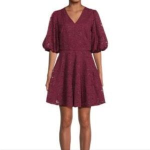 Rachel Parcell Lace Puff Sleeve Dress Size 12 NWT